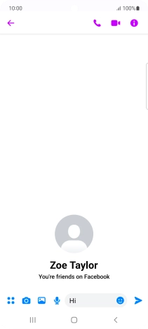 Write the required message and press the send icon.