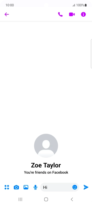 Write the required message and press the send icon.