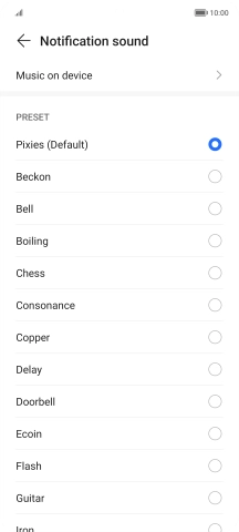 Press the required message tones to hear them.