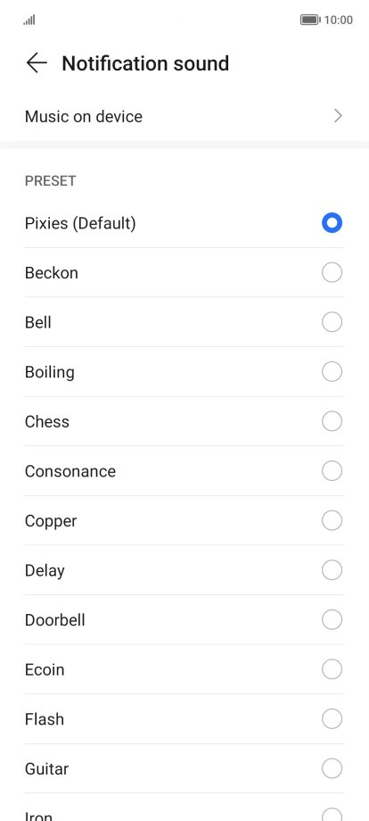Press the required message tones to hear them.
