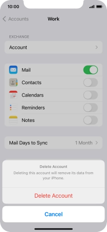 Press Delete Account.