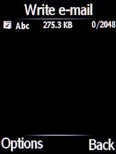 Highlight the text input field and write the text for your email message.