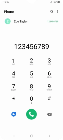 Key in the required number and press the call icon.