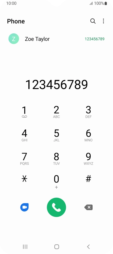 Key in the required number and press the call icon.