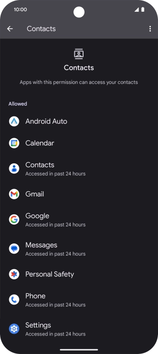 Press the required app. Press the required app.