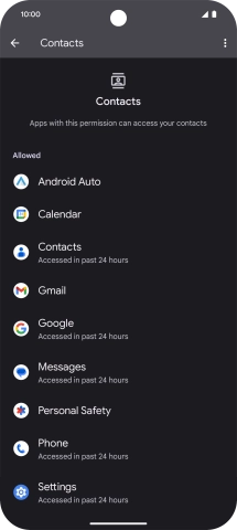 Press the required app. Press the required app.