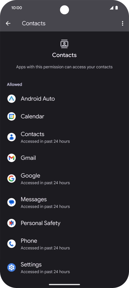 Press the required app. Press the required app.