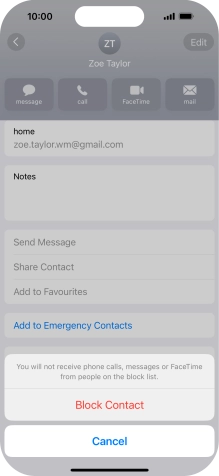 Press Block Contact.