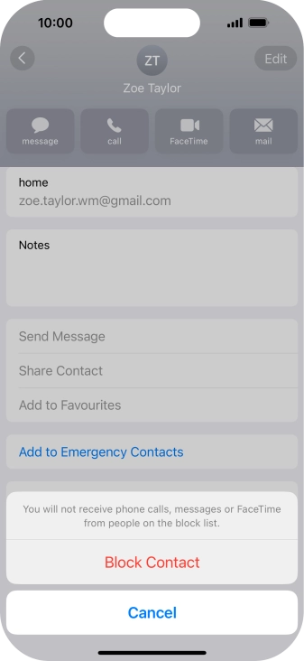 Press Block Contact.