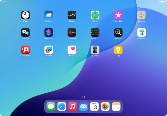 Open the required application.