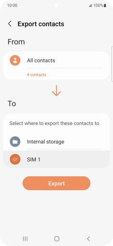 Press Export. Press Export.