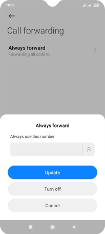 Press Turn off.