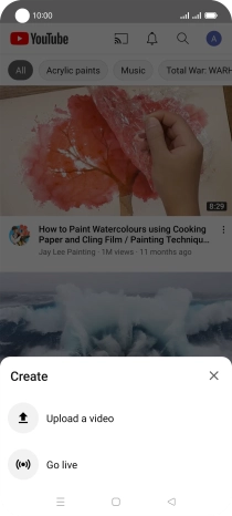 Press Upload a video.