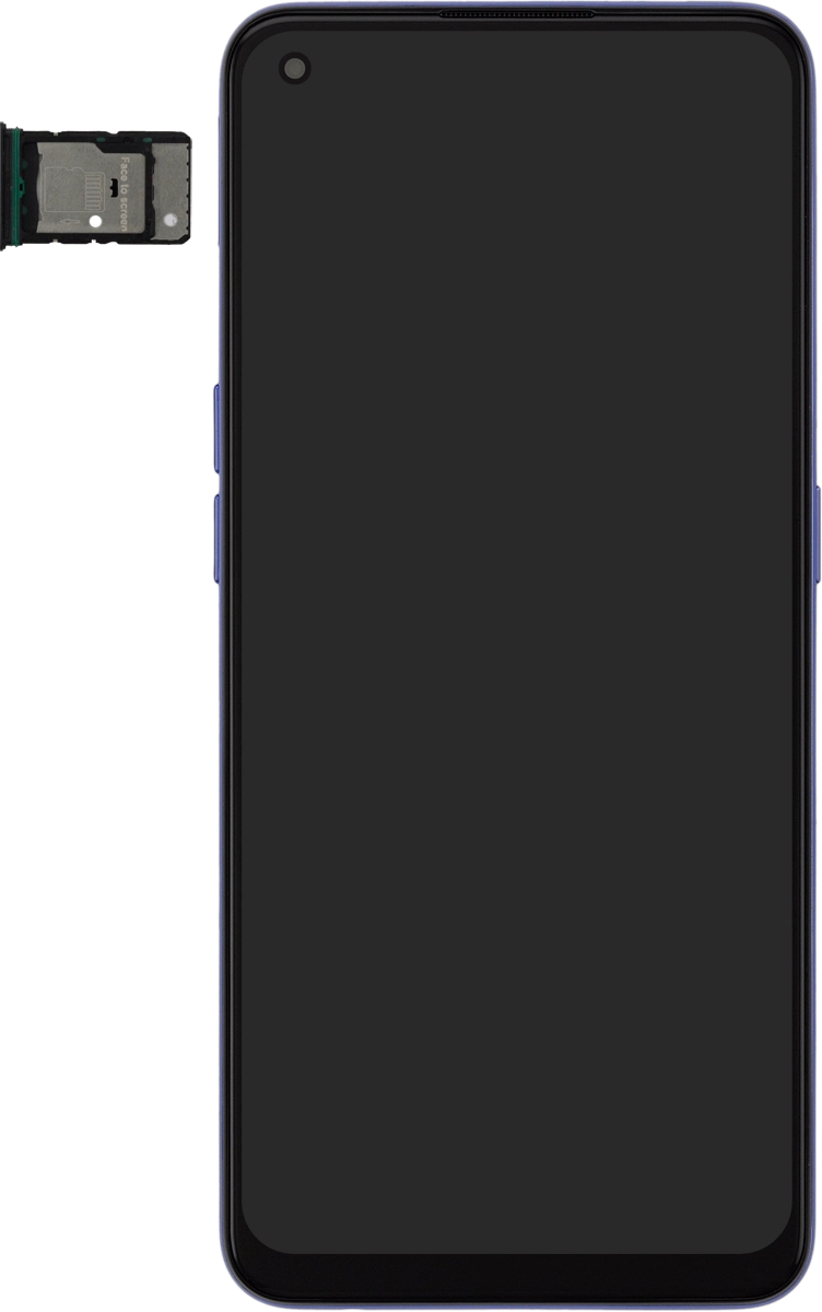 Turn the memory card as illustrated in the memory card holder and place it in the memory card holder.