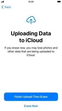 Press the required setting.
