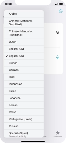 Press the required source language.