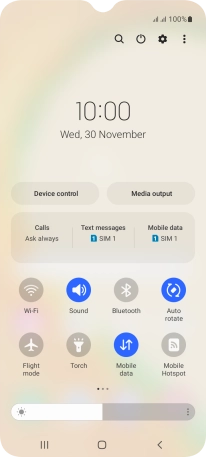 Press the settings icon.