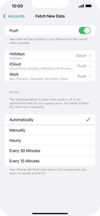 Press the indicator next to 
