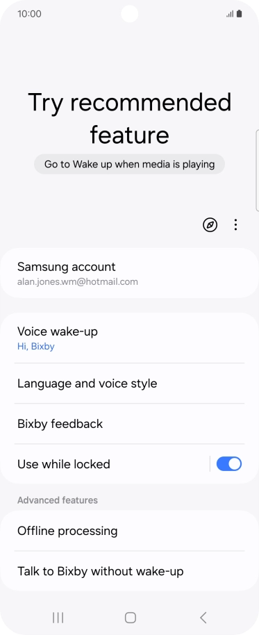 Press the explore icon.
