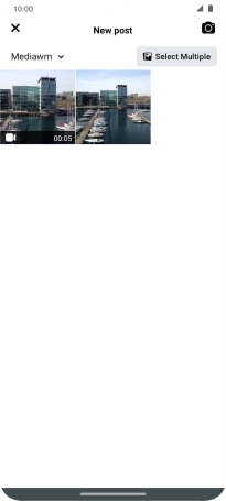 Press the required picture or video clip.