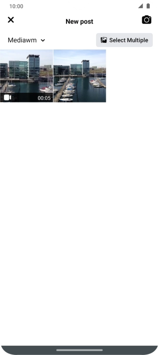 Press the required picture or video clip.