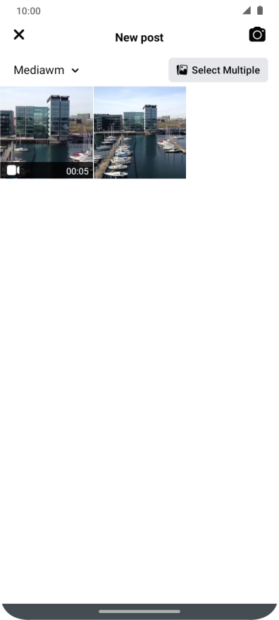 Press the required picture or video clip.