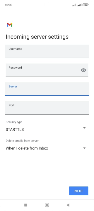 Press the field below 
