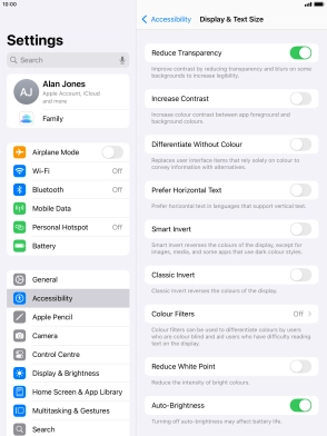 Press the indicator next to 