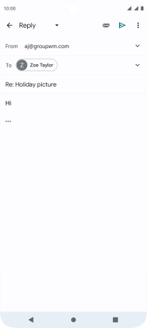 Write the required text and press the send icon.