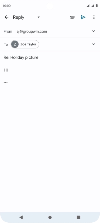 Write the required text and press the send icon.