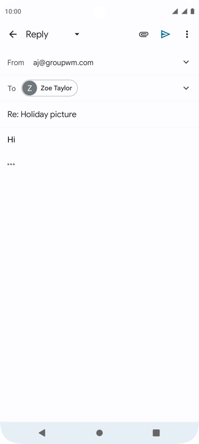 Write the required text and press the send icon.