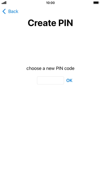 Key in a new four-digit PIN and press OK.