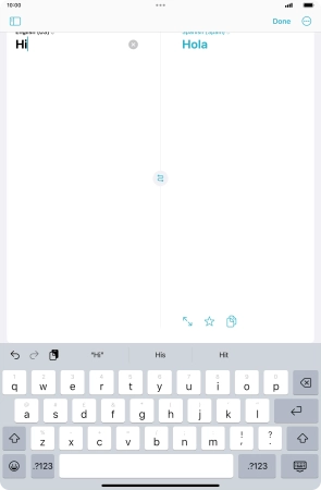 Press the enter icon.