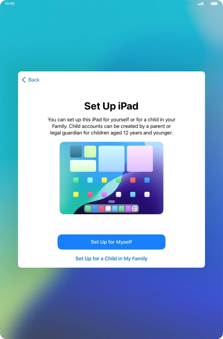 Press Set Up for Myself.