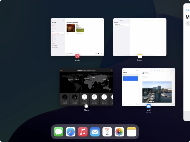 Press the required application. Press the required application.