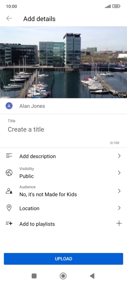Press the field below 