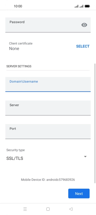 Press the field below 