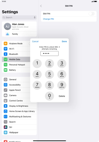 Key in your PIN and press Done.