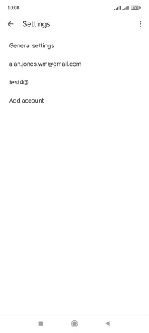 Press the required email account. Press the required email account.