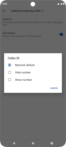 Press Show number to turn on caller identification.