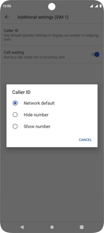 Press Show number to turn on caller identification.