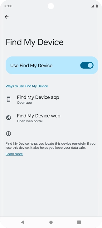 Press the Home key to return to the home screen.