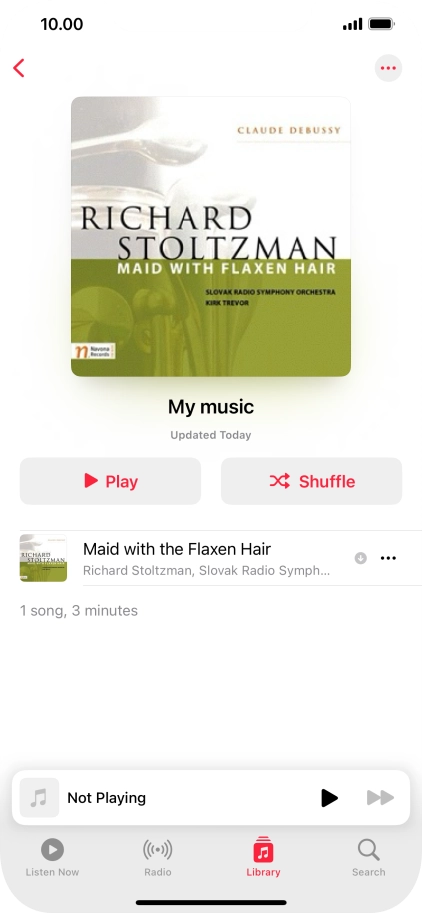 Go to the required category or playlist and press the required audio file.