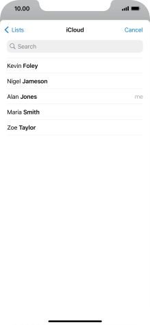 Press the required contact.