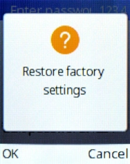Press the Left selection key. Wait a moment while the factory default settings are restored. Follow the instructions on the screen to set up your phone and prepare it for use.