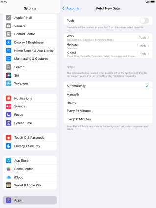 If you turn off the function, press the required setting.