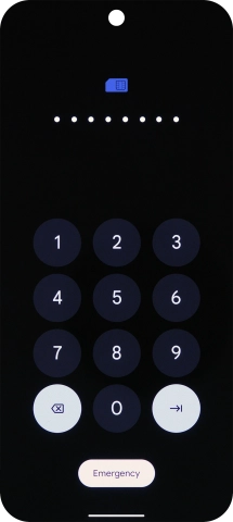 Key in the PUK and press arrow right.