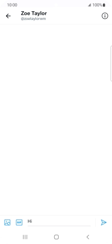 Write the required message and press the send icon. Write the required message and press the send icon.