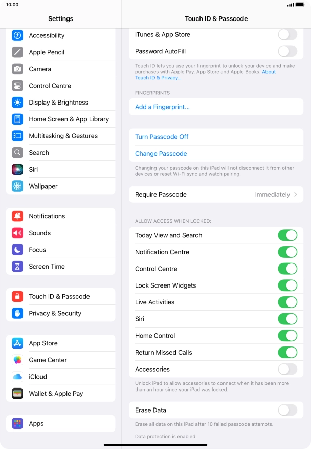 Press the indicator next to 