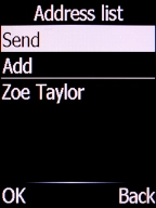 Press the Left selection key.